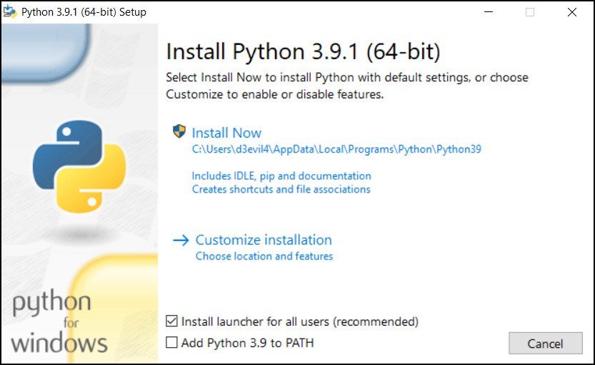 Step 1 - Python Installation