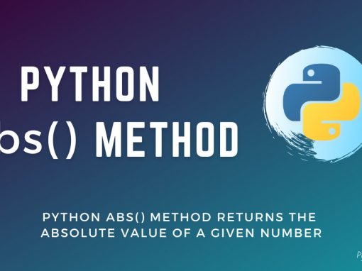 Python abs() Method - Python Absolute Value With Examples