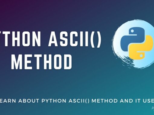 Python ascii() Method