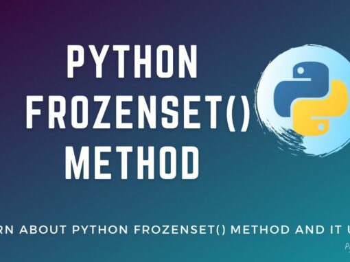 Python frozenset() Method - [With Examples]