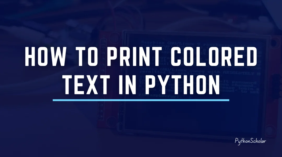 how to print colored text in python