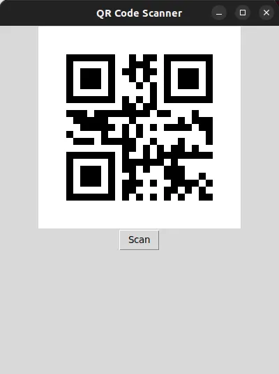 QR code with a button of scan