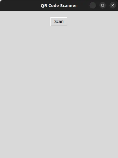 QR code scanner interface with scan button